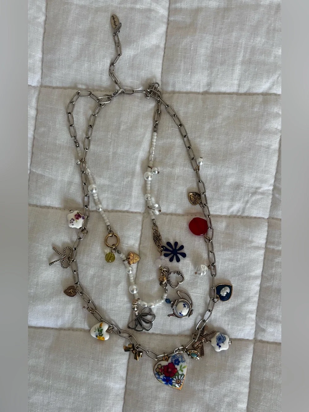Free People Maxamillion Charm Necklace Coquette Candy NWOT
